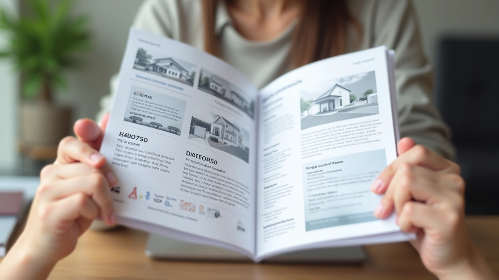 Informatiekaarten met details over scholen, vervoer en lokale diensten, met pictogrammen en afstanden