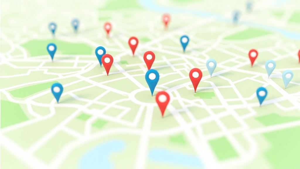 Interactieve kaart met gekleurde markeringen voor verschillende locatietypes, overzichtelijk en georganiseerd